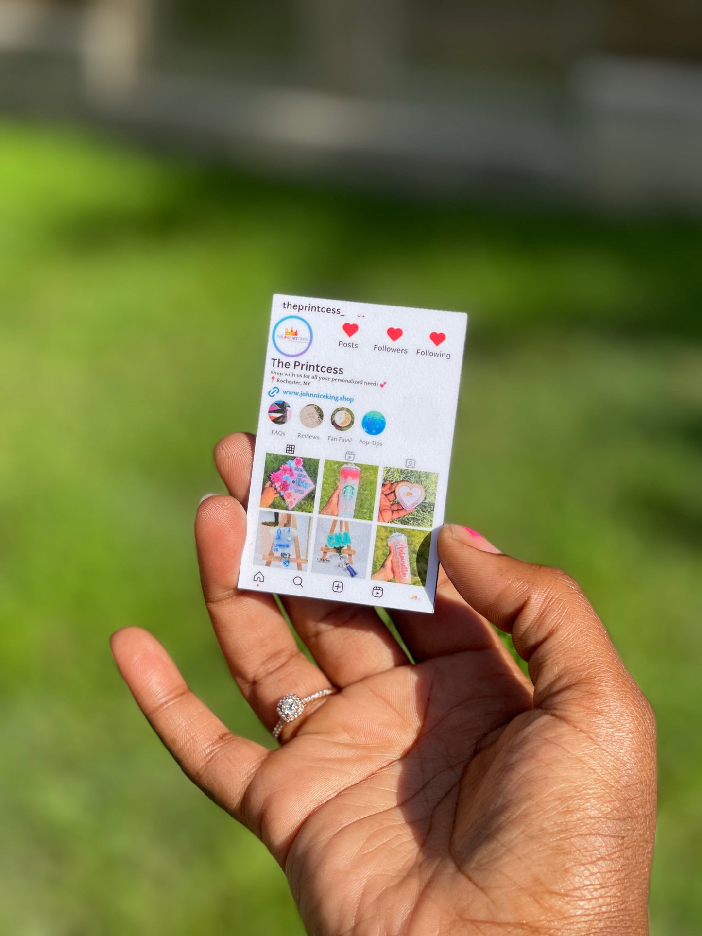 instagram (IG) inspired viral business cards