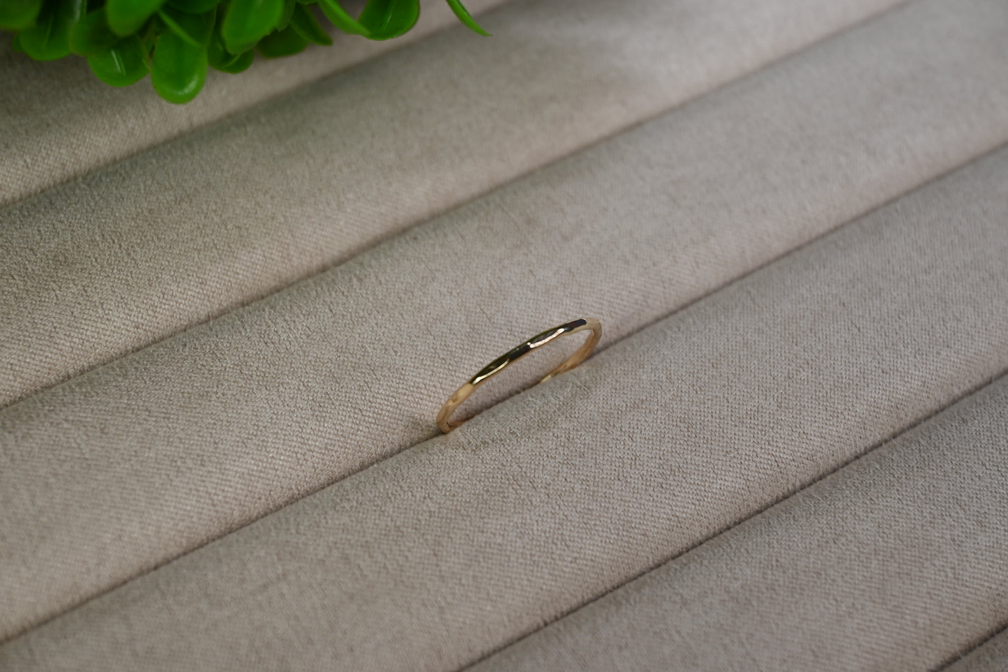 14k gold filled classic hammered stacking ring band