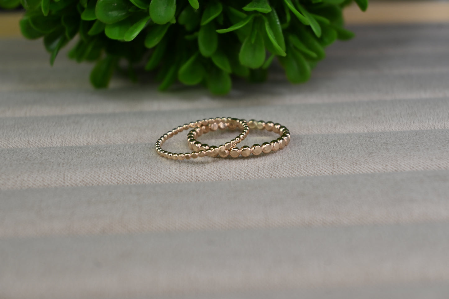 14k gold filled hammered dot ring band