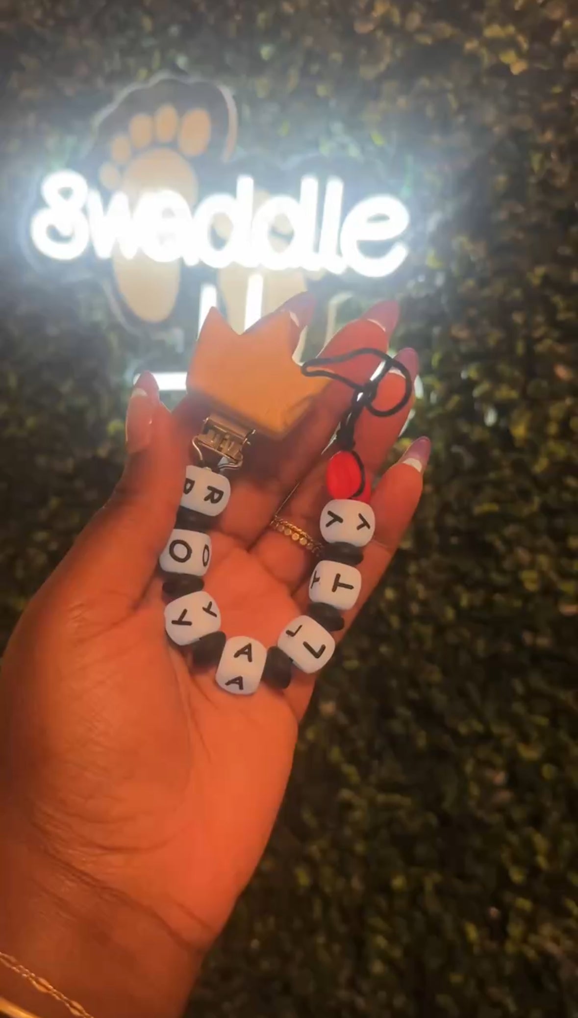 Custom pacifier bib clip