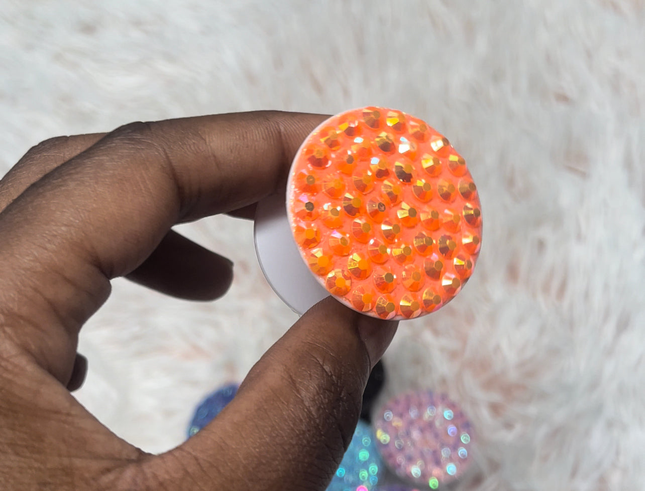 Bling phone grip