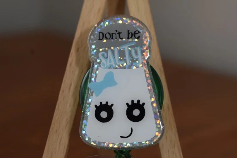 Salt shaker badge – as you are
