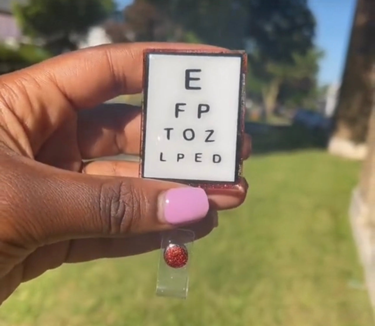 Eye chart badge