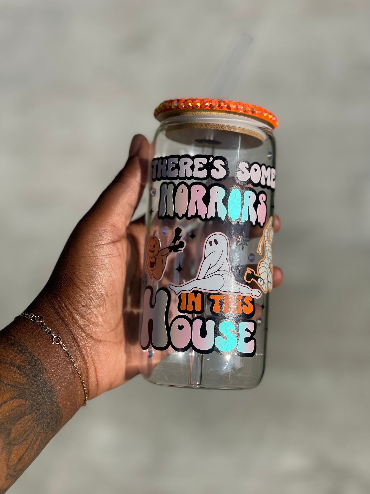 Custom glass cup