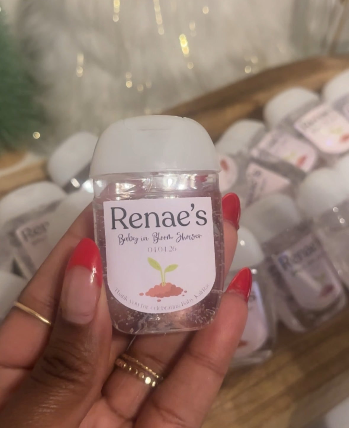 Custom hand sanitizer For events like baby showers, corporate Parties and weddings 
