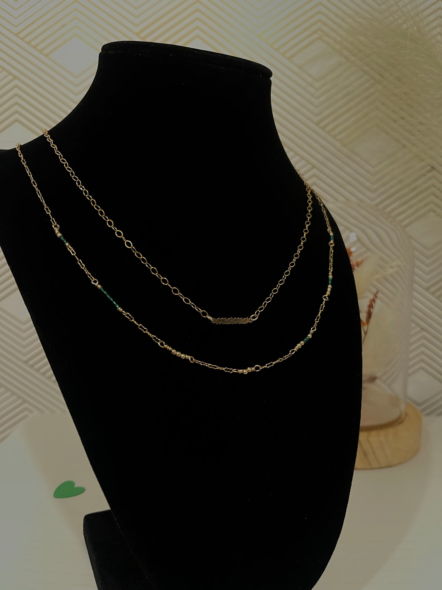 Handmade dainty gold filled Morse code necklace jewelry 