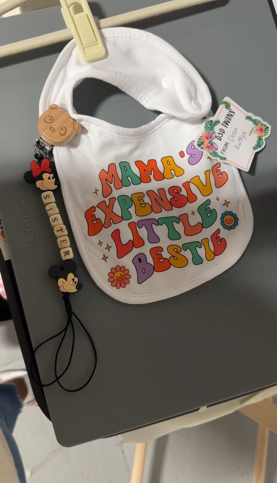 Custom pacifier bib clip for babies 