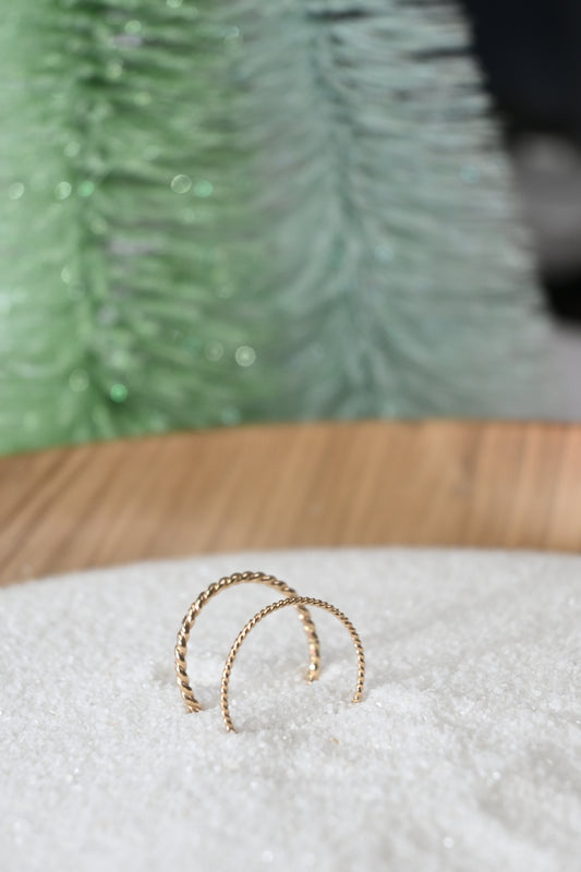 14k gold filled handmade handcrafted twist Selena stacking ring 