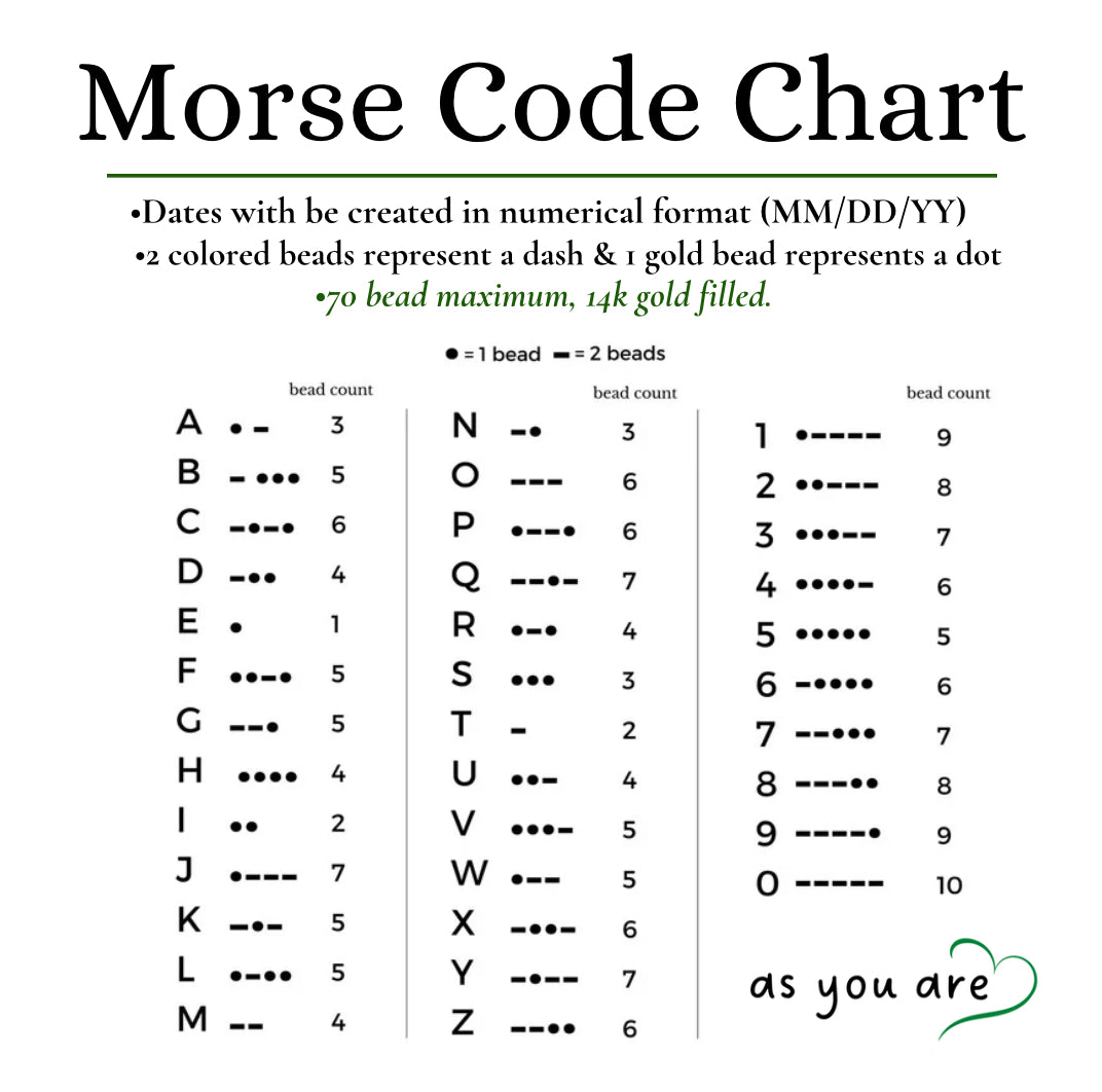 Custom Morse Code Bracelet