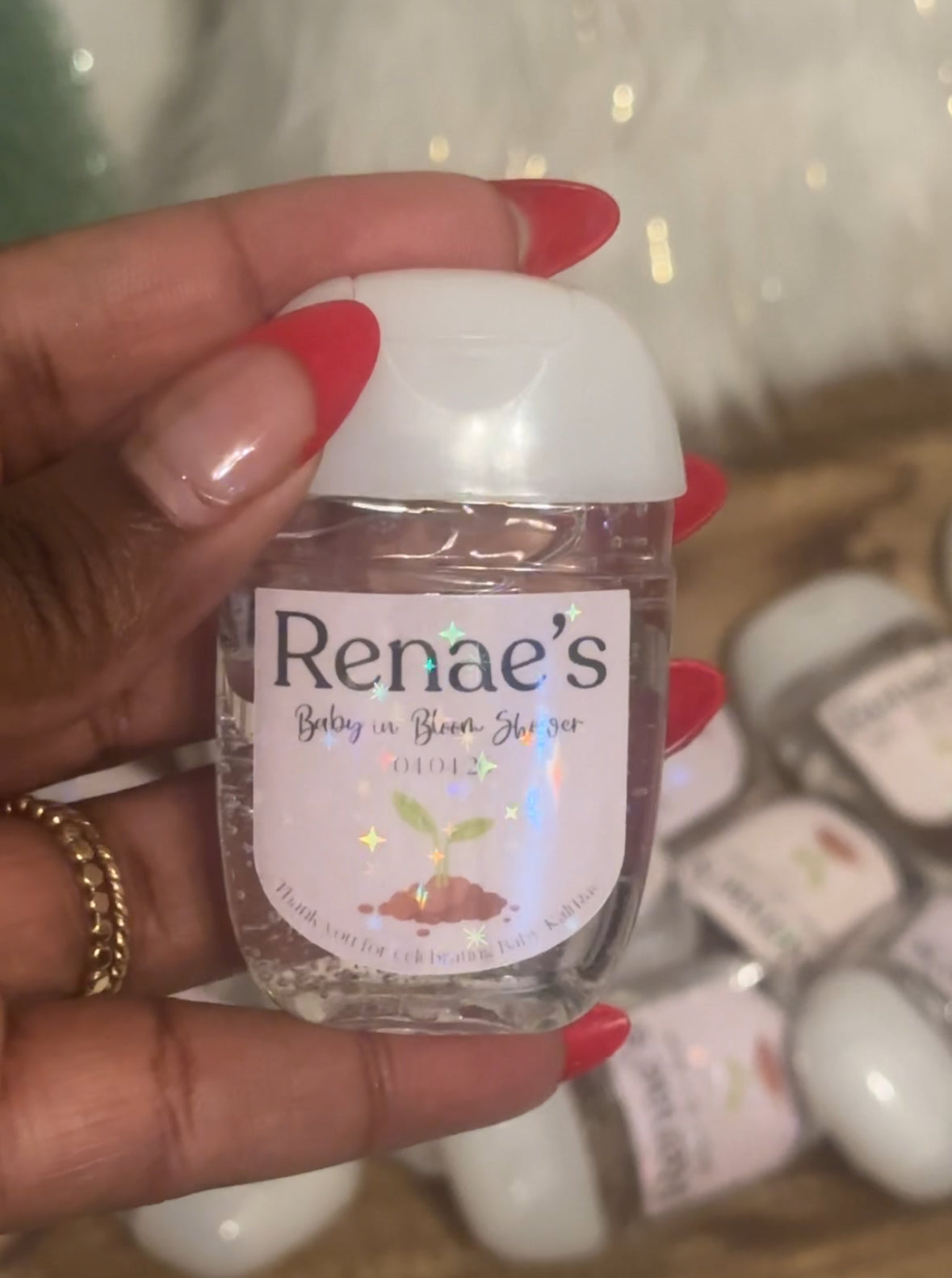 Custom hand sanitizer For events like baby showers, corporate Parties and weddings 
