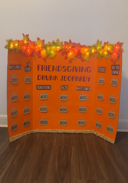Friendsgiving drunk jeopardy thanksgiving party drinking game ideas 