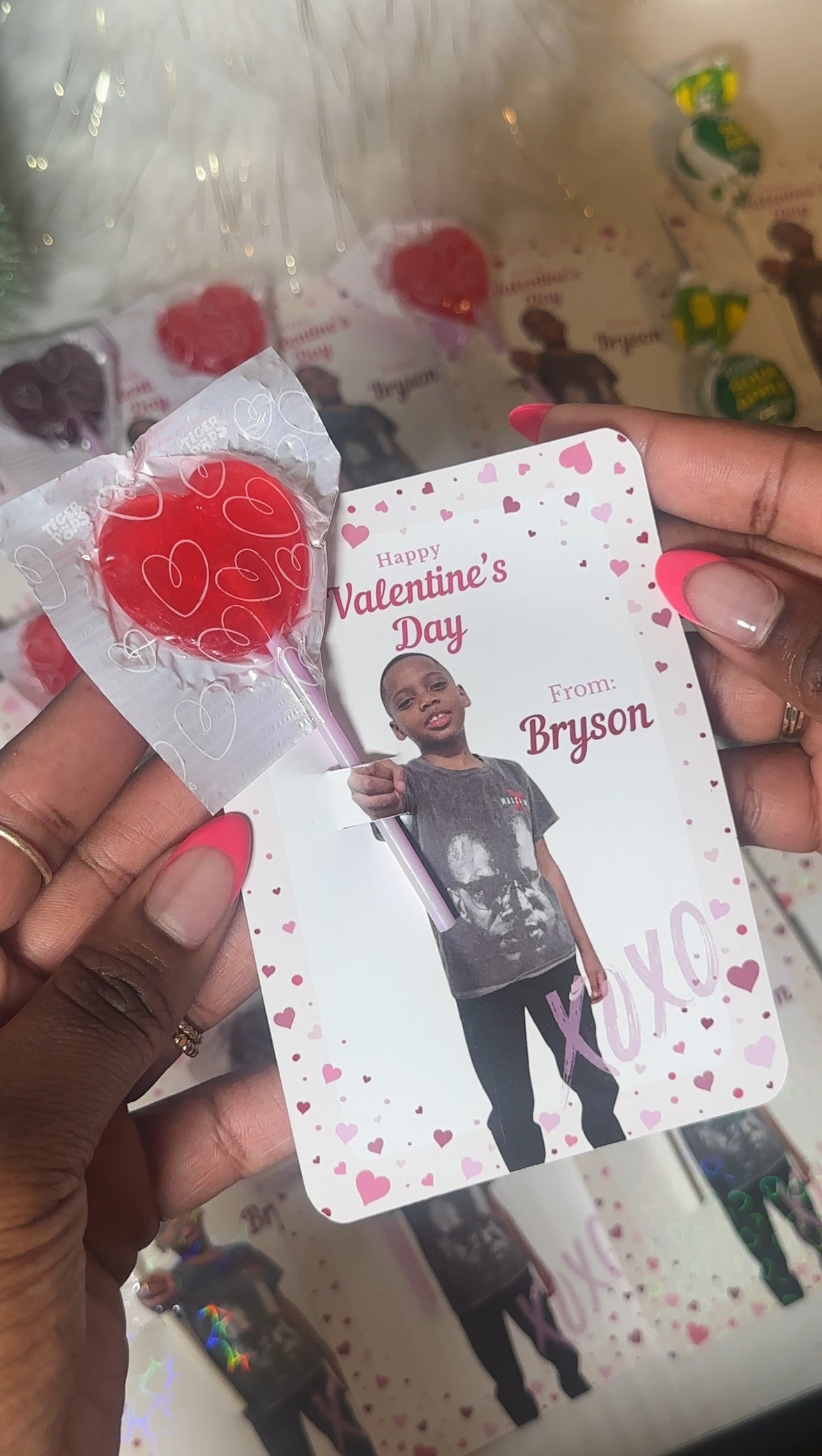 Custom Valentine’s Day card for children and classmates
