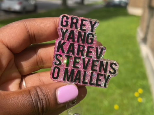 Grey, Yang, Karev, Stevens, Omalley badge
