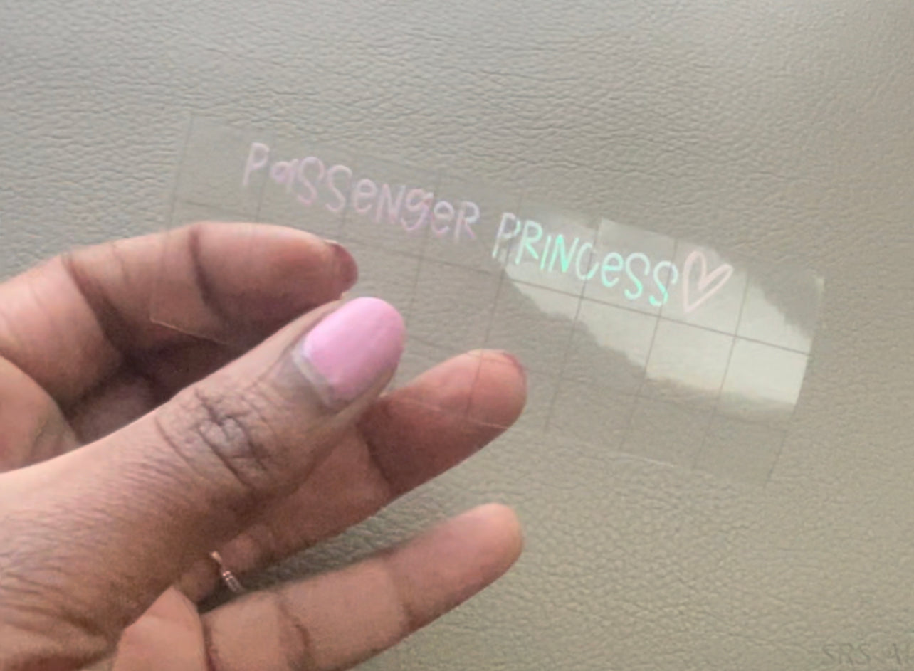 Passenger princess decal – as you are
