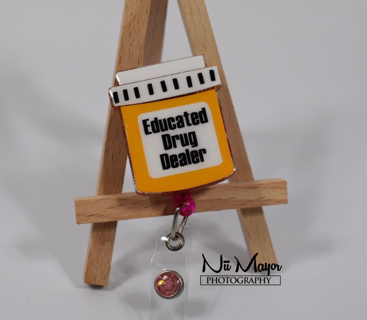 Pill bottle badge