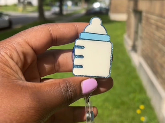 Baby bottle badge