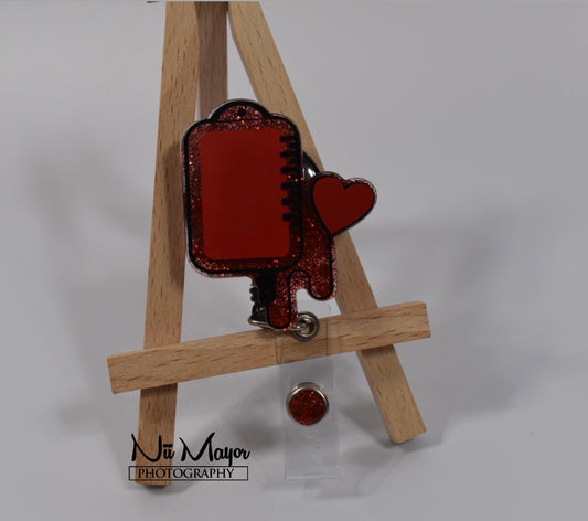 Blood bag badge