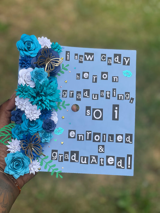Grad cap topper