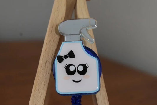 Spray bottle badge